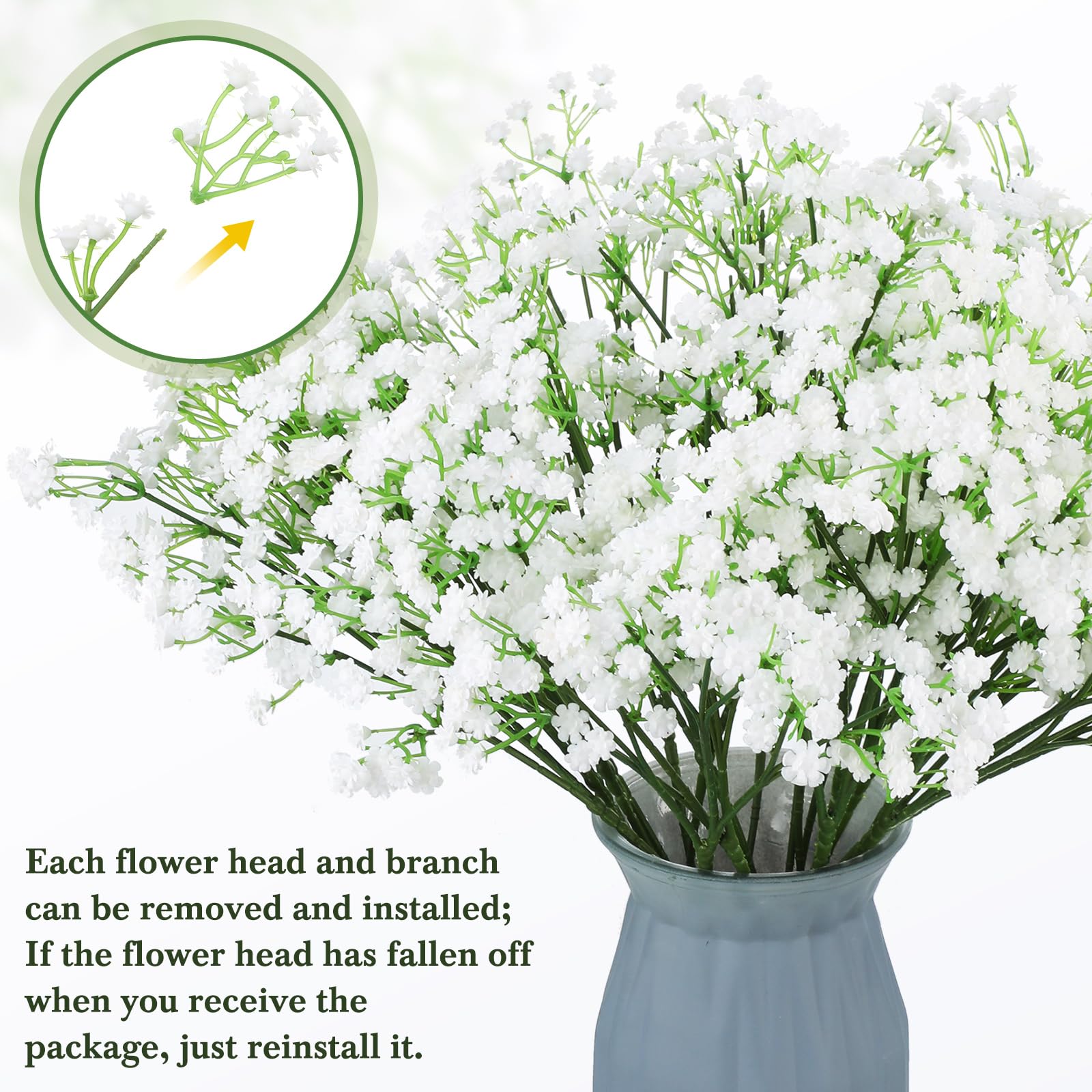 Amazon.com: Janinka 30 Pcs Artificial Baby Breath Flowers